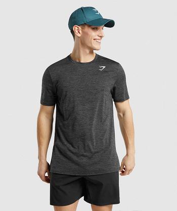 T Shirts Gymshark Arrival Marl Hombre Negras | CO 3427HAP